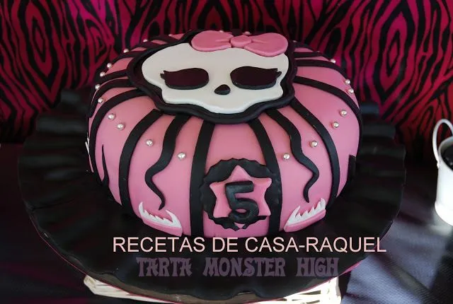 RECETAS DE CASA-RAQUEL: TARTA MONSTER HIGH PASO A PASO