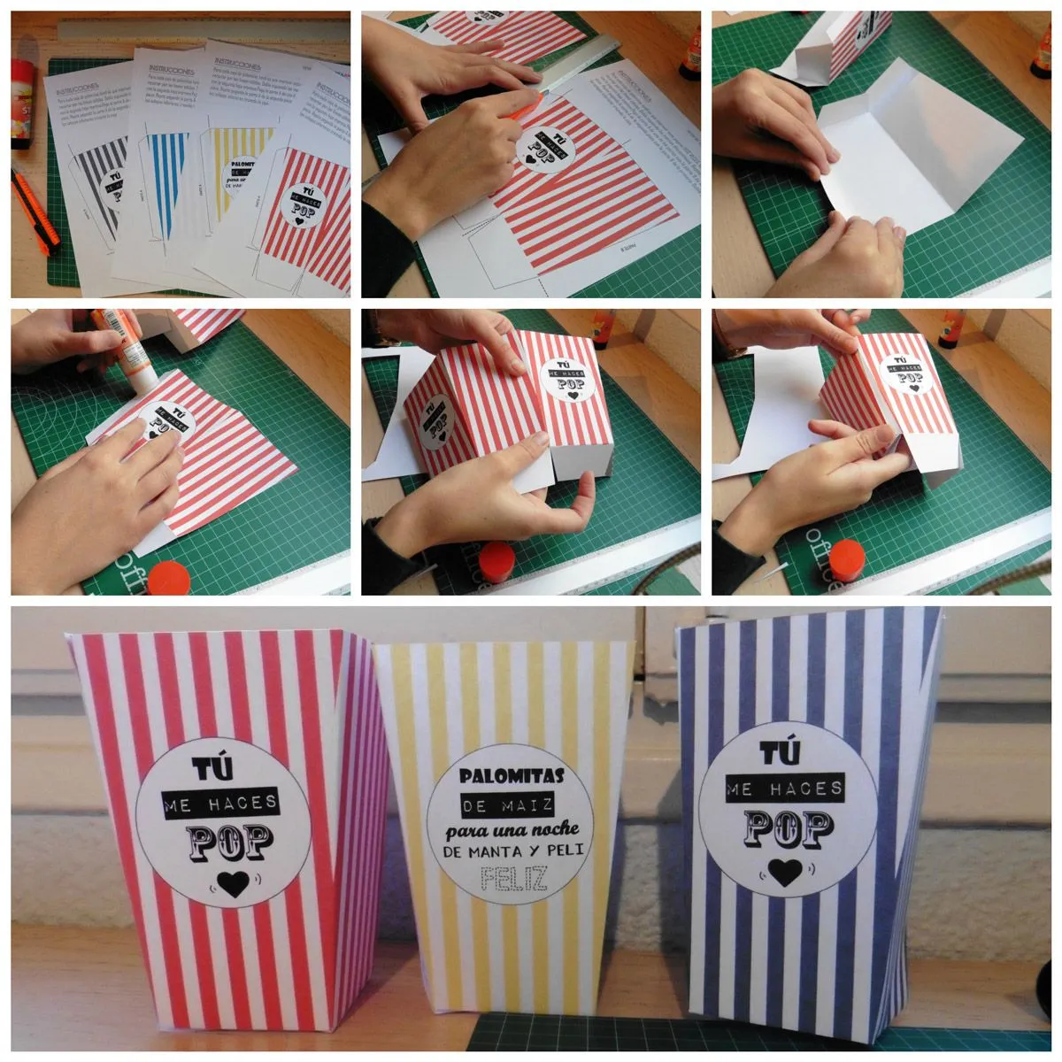Recetas fáciles, manualidades y DIY: DIY: Cajas para palomitas Recetas fáciles, manualidades y DIY: DIY: Cajas para palomitas