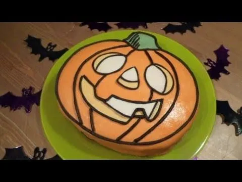 Recetas para Halloween - Tarta Halloween de Calabaza con Fondant ...