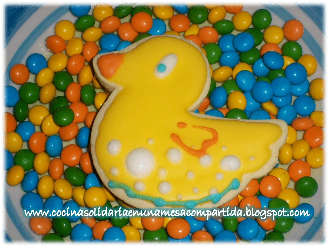 Recetas de una Mesa Compartida.: Galleta Pato para Baby Shower. Recetas de una Mesa Compartida.: Galleta Pato para Baby Shower.