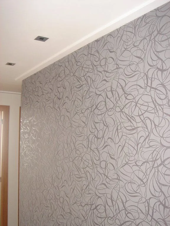 recibidor papel pintado blanco plata (3) | Decorar tu casa es ... recibidor papel pintado blanco plata (3) | Decorar tu casa es ...