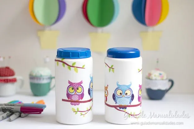 Recicla envases con la técnica de decoupage - Guía de MANUALIDADES Recicla envases con la técnica de decoupage - Guía de MANUALIDADES
