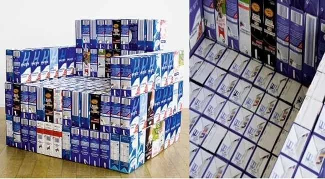 Recicladecoración: una silla hecha con cartones de leche y zumo Recicladecoración: una silla hecha con cartones de leche y zumo