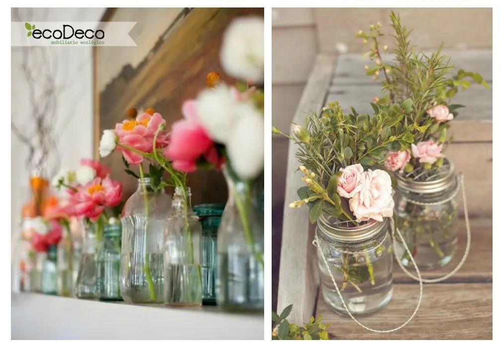 Reciclaje de botes de cristal - ECOdECO Mobiliario