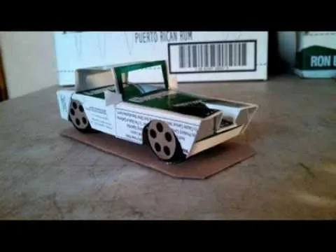 Reciclaje, carro hecho con caja de cigarrillos. - YouTube