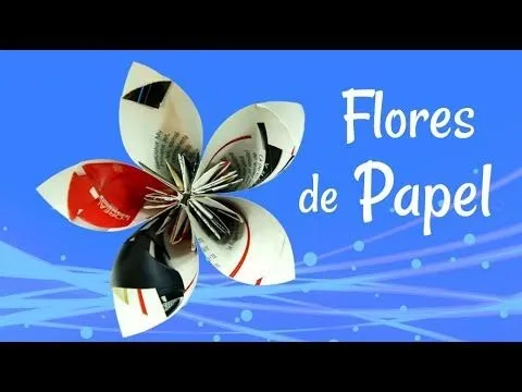 Reciclaje: Flores hechas con revistas. Recycling: How to make ...