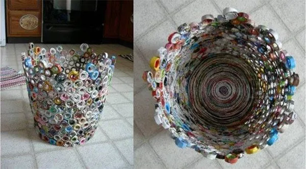 Manualidades reciclaje papel periodico - Imagui
