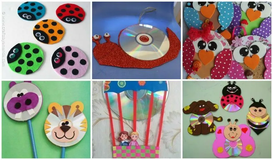 Reciclaje para niños con Cd´s | Manualidades Reciclaje para niños con Cd´s | Manualidades