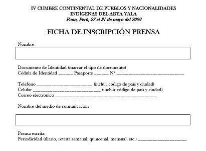 Recomendaciones para INSCRIPCIONES a la IV CUMBRE CONTINENTAL DE ...