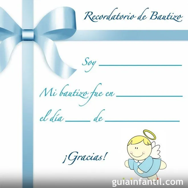 Recordatorio en azul para el Bautizo de un niño - 10 recordatorios ... Recordatorio en azul para el Bautizo de un niño - 10 recordatorios ...