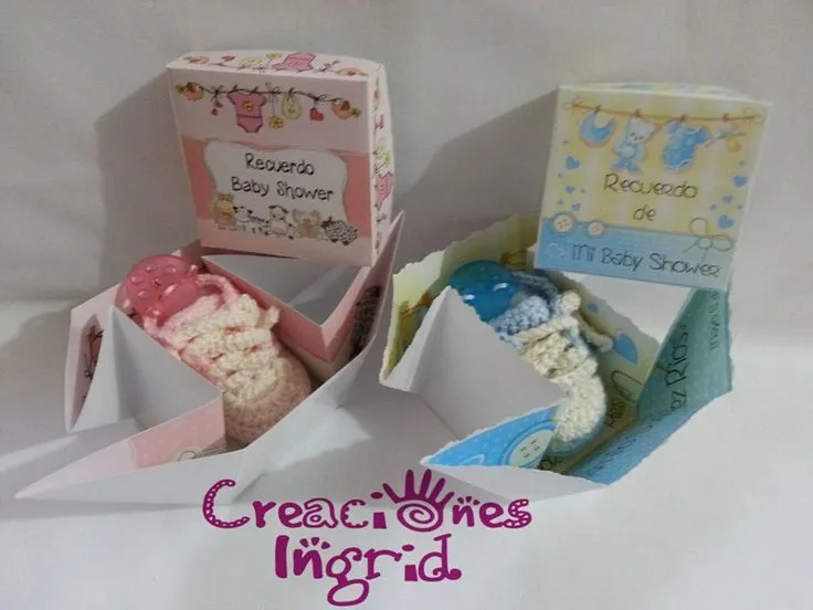 Recordatorios para Baby Shower. Caja-Tarjeta + Zapatico ... Recordatorios para Baby Shower. Caja-Tarjeta + Zapatico ...