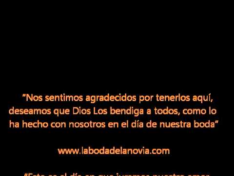Recordatorios y frases de agradecimiento de boda - YouTube Recordatorios y frases de agradecimiento de boda - YouTube