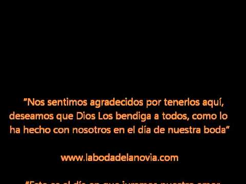 Recordatorios y frases de agradecimiento de boda - YouTube