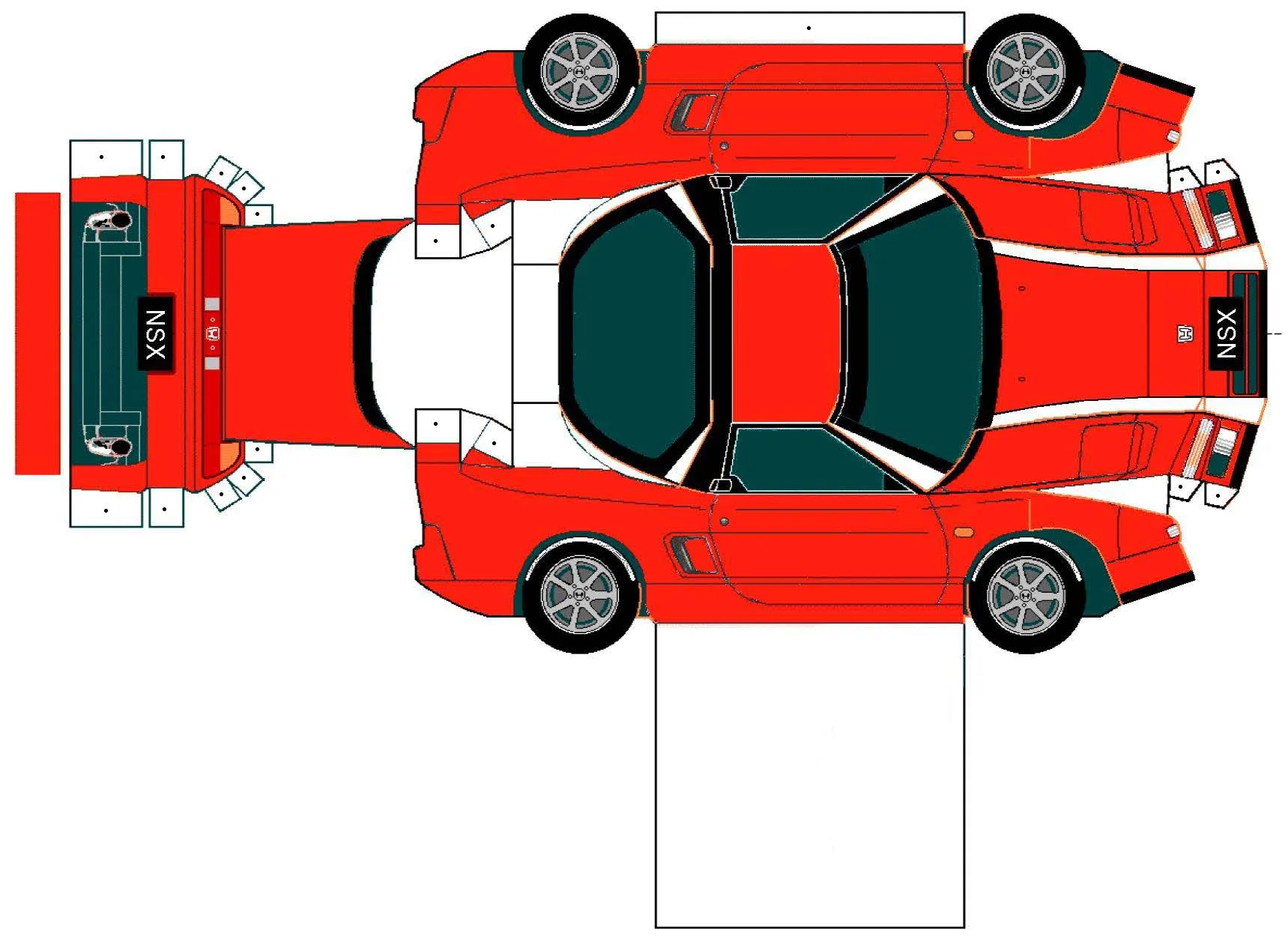 Recortable automóvil Honda NSX. Teby y Tib - Portal Infantil Recortable automóvil Honda NSX. Teby y Tib - Portal Infantil