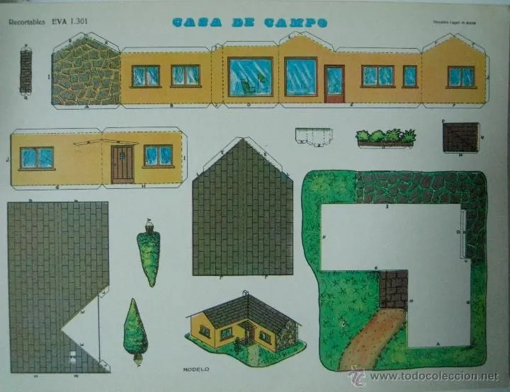RECORTABLE CASA DE CAMPO 1301. CONSTRUCCIONES Y RECORTABLES EVA: CASAS | Molde de casa, Casa para maquete, Modelos de papel RECORTABLE CASA DE CAMPO 1301. CONSTRUCCIONES Y RECORTABLES EVA: CASAS | Molde de casa, Casa para maquete, Modelos de papel