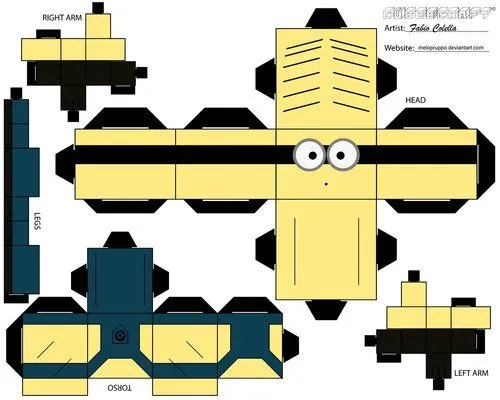 Recortable Minion No.2 cubeecraft GRU - Mi Villano Favorito | VLC ... Recortable Minion No.2 cubeecraft GRU - Mi Villano Favorito | VLC ...