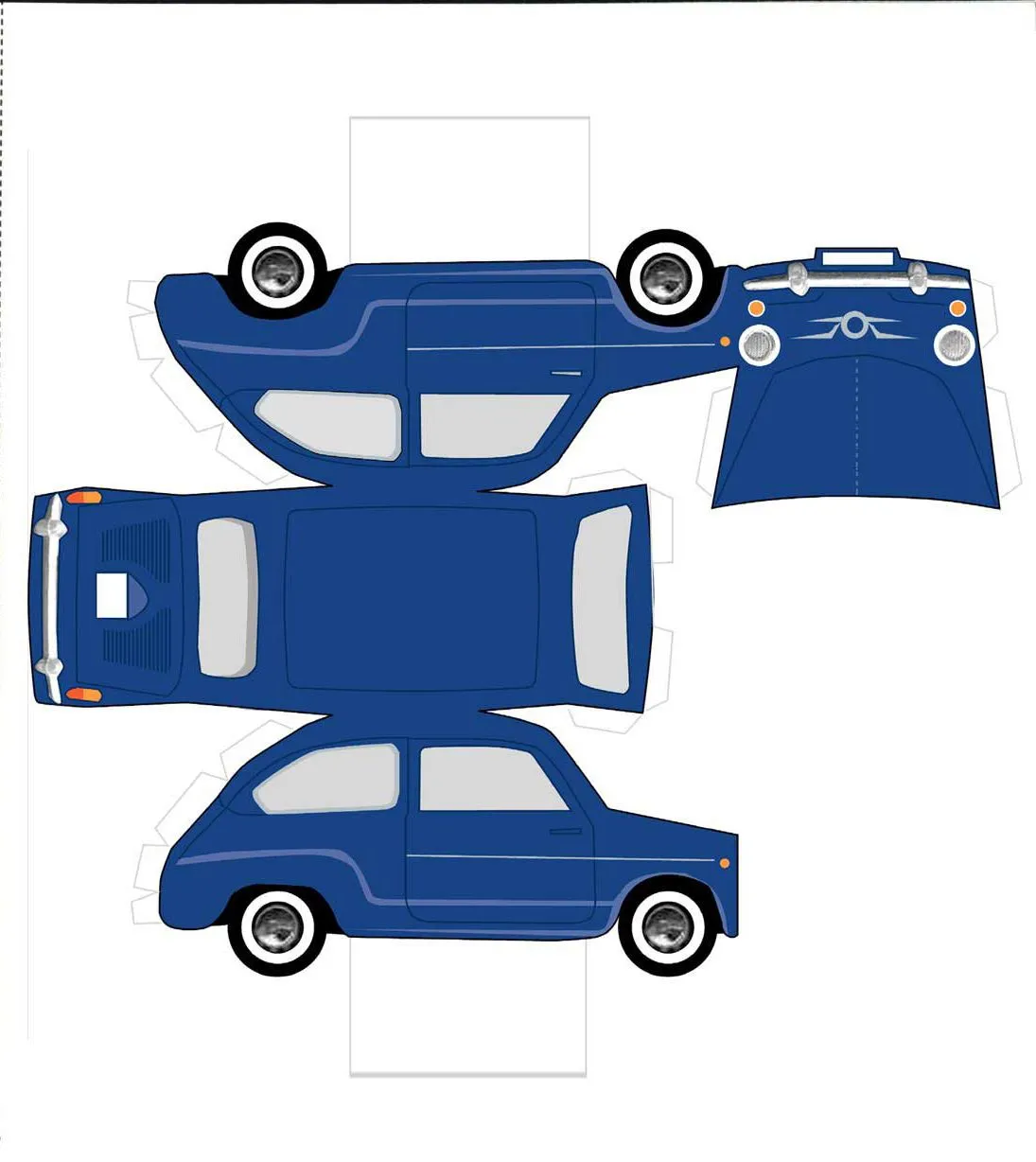 Recortables 3D coches | Dibujos para cortar y colorear Recortables 3D coches | Dibujos para cortar y colorear