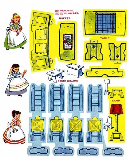 Recortables para casitas de papel | Manualidades Infantiles Recortables para casitas de papel | Manualidades Infantiles