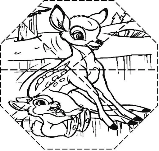 RECORTABLES DISNEY PARA COLOREAR
