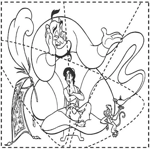 RECORTABLES DISNEY PARA COLOREAR