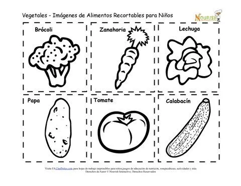 Recortables Imprimibles de Tarjetas de Memoria de Alimentos ...