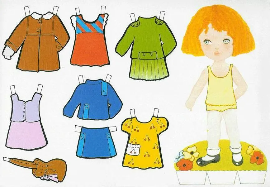 Recortables de muñecas para vestir | Blanca | Dibujos para cortar y colorear Recortables de muñecas para vestir | Blanca | Dibujos para cortar y colorear