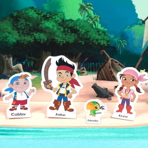 Recortables para niños de Jake y los Piratas de Nunca Jamás