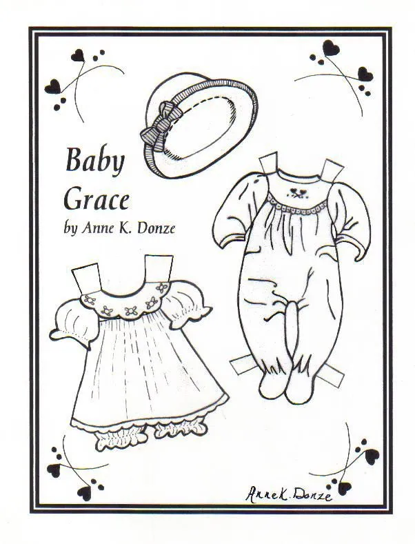 Muñecas para recortar: Muñeco Grace con vestidos para recortar y ... Muñecas para recortar: Muñeco Grace con vestidos para recortar y ...