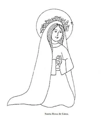 RECREAR - MANUALIDADES - ARTE: Dibujo de Santa Rosa de lima para ... RECREAR - MANUALIDADES - ARTE: Dibujo de Santa Rosa de lima para ...