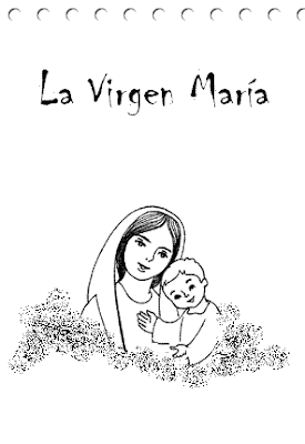 Colorea la Virgen María