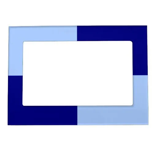 Rectángulos azules claros y azul marino marcos magneticos para ... Rectángulos azules claros y azul marino marcos magneticos para ...