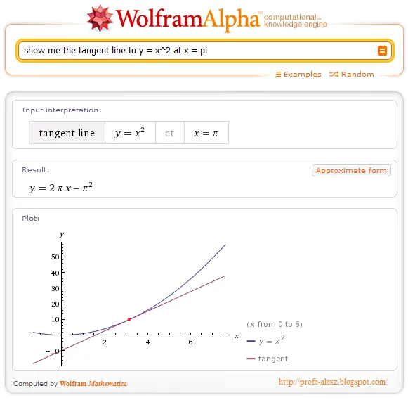 Rectas Tangentes y Normales con Wolfram Alpha - Ecuaciones y ... Rectas Tangentes y Normales con Wolfram Alpha - Ecuaciones y ...