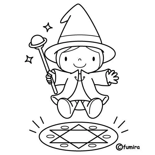 Pinto Dibujos: Brujita tierna para colorear Pinto Dibujos: Brujita tierna para colorear