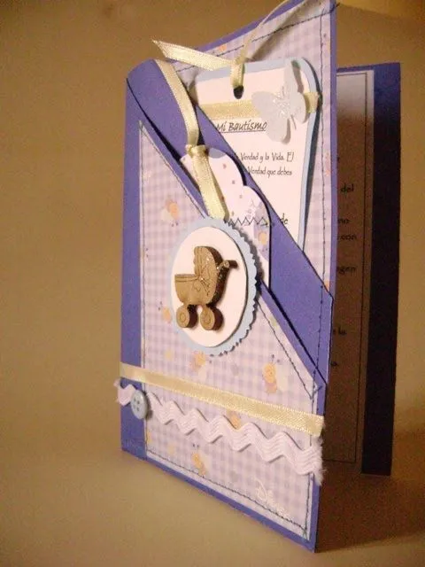 Recuerditos de Papel: Tarjeta de Bautismo y Primer Añito Recuerditos de Papel: Tarjeta de Bautismo y Primer Añito
