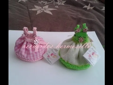 DIY como hacer vestidito rosa recuerdo bautizo - YouTube DIY como hacer vestidito rosa recuerdo bautizo - YouTube