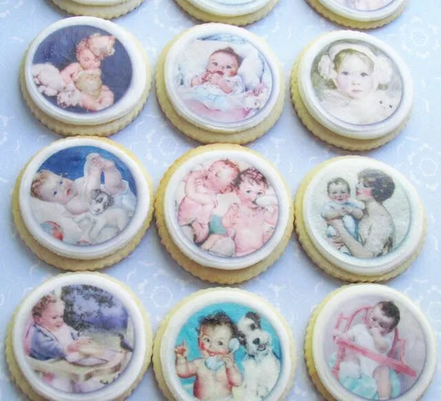 Recuerdos para baby shower estilo vintage