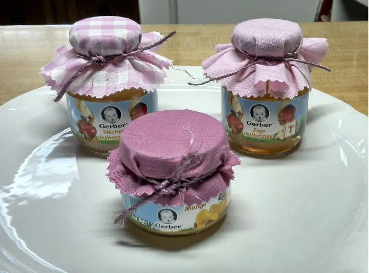 Recuerdos para baby shower con frascos de gerber - Imagui Recuerdos para baby shower con frascos de gerber - Imagui