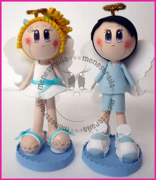 Fofucha de angelito para bautizo - Imagui