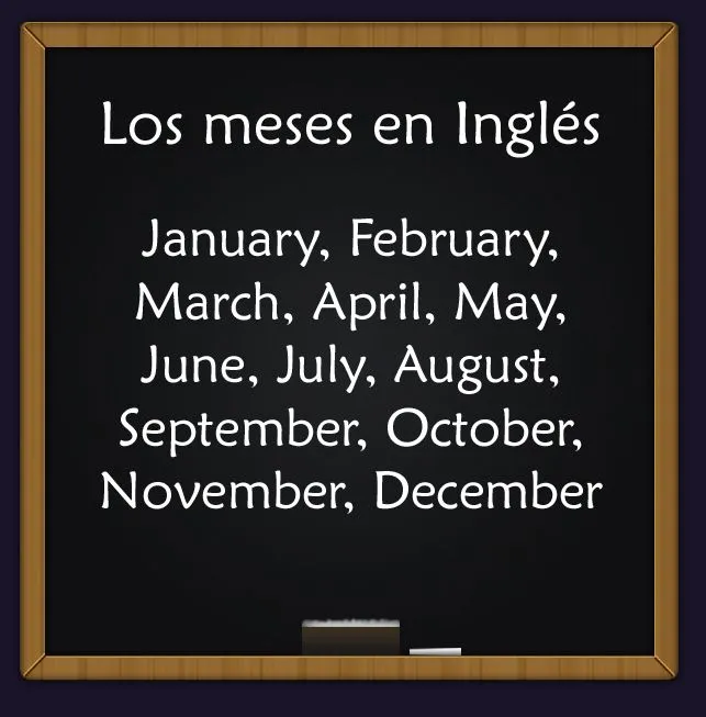 Recursos para el aula de lengua: Nombre de los meses en Inglés. Recursos para el aula de lengua: Nombre de los meses en Inglés.