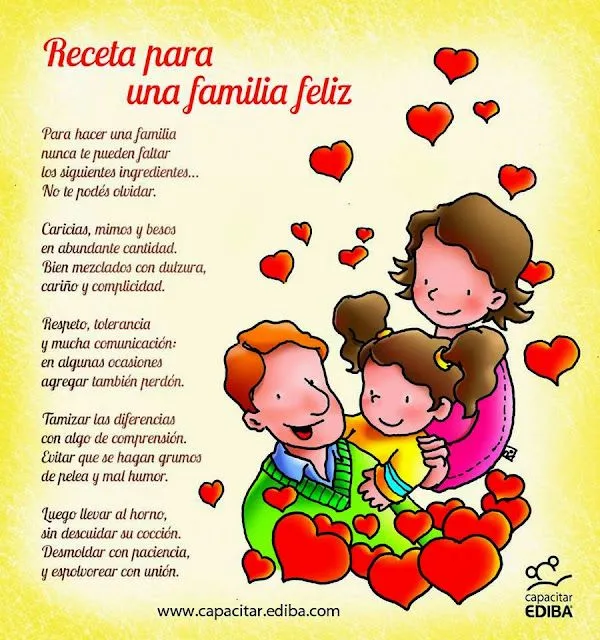 Recursos para mi clase: RECETA PARA UNA FAMILIA FELIZ (IMAGEN)