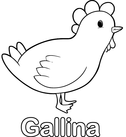 Gallina animados para colorear - Imagui
