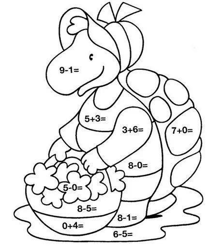 RECURSOS | Dibujos para colorear con operaciones básicas ~ La Eduteca