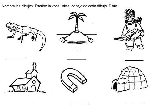 Mis recursos didácticos: Láminas para trabajar la vocal I, i