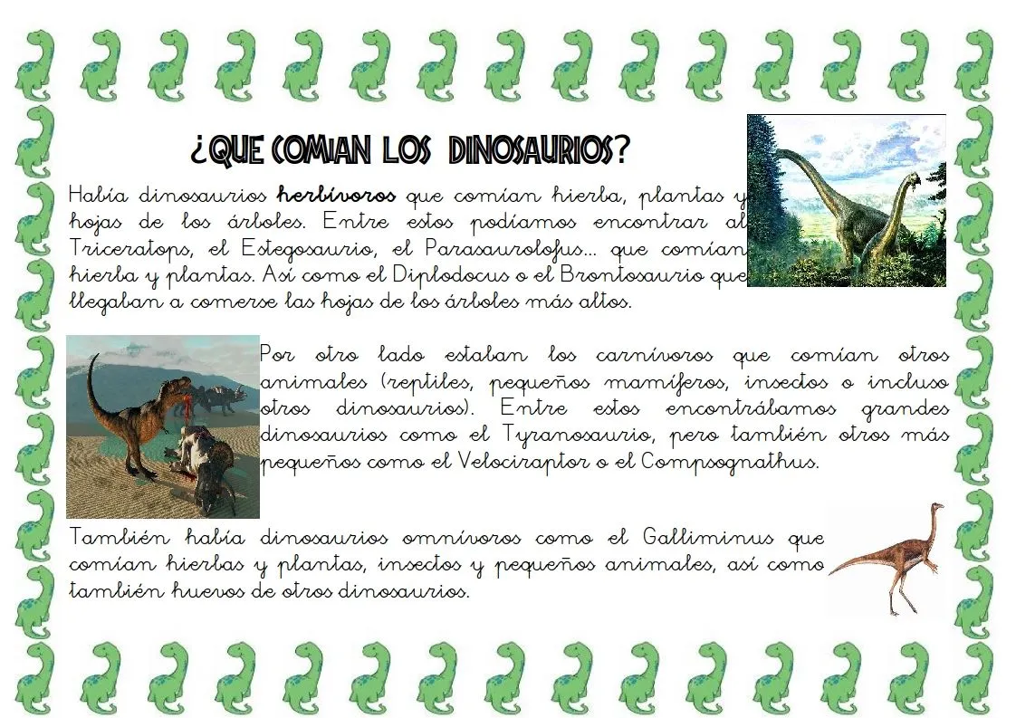 Recursos d'un mestre d'infantil: PROYECTO DE LOS DINOSAURIOS: QUE COMÍAN LOS DINOSAURIOS + ACTIVIDADES Recursos d'un mestre d'infantil: PROYECTO DE LOS DINOSAURIOS: QUE COMÍAN LOS DINOSAURIOS + ACTIVIDADES
