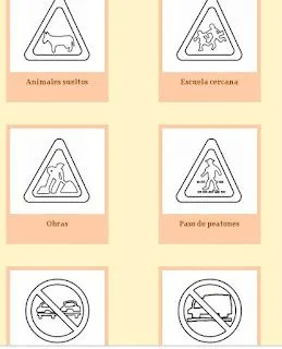 RECURSOS DE EDUCACION INFANTIL: DIBUJOS DE SEÑALES DE TRÁFICO RECURSOS DE EDUCACION INFANTIL: DIBUJOS DE SEÑALES DE TRÁFICO