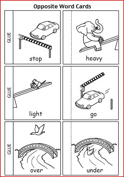 Imagenes opuestos para colorear - Imagui