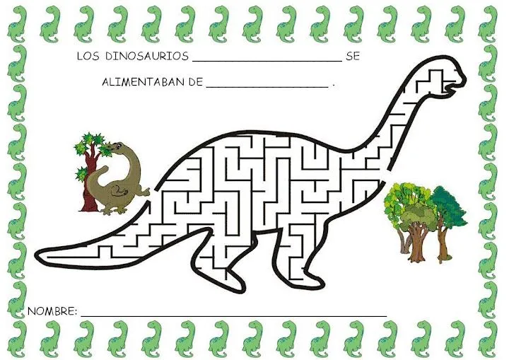 RECURSOS DE EDUCACION INFANTIL: PROYECTO DINOSAURIO: FICHAS RECURSOS DE EDUCACION INFANTIL: PROYECTO DINOSAURIO: FICHAS