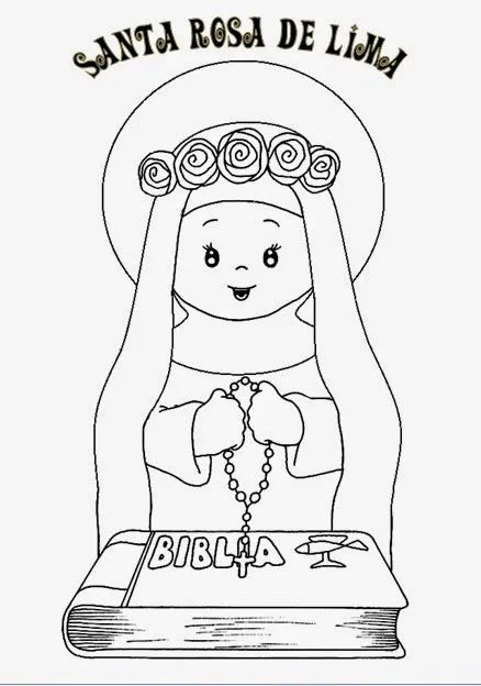 recursos para educación inicial: DIBUJOS DE SANTA ROSA DE LIMA ... recursos para educación inicial: DIBUJOS DE SANTA ROSA DE LIMA ...