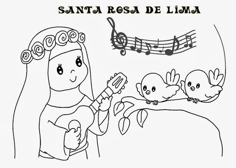 recursos para educación inicial: DIBUJOS DE SANTA ROSA DE LIMA ... recursos para educación inicial: DIBUJOS DE SANTA ROSA DE LIMA ...