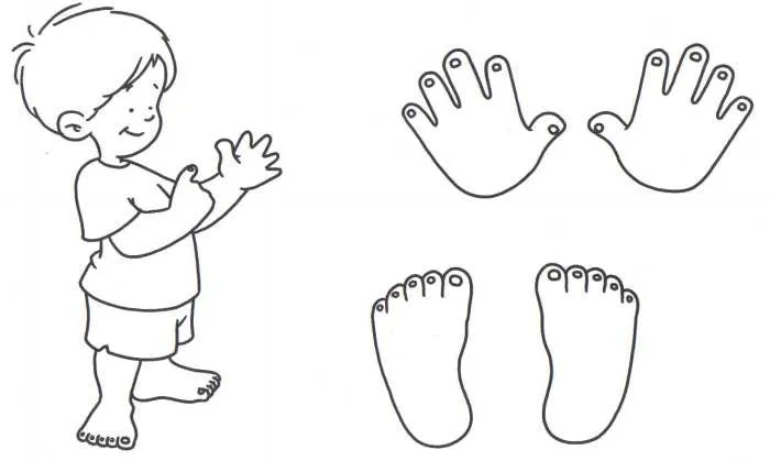 Dibujos de manos y pies para colorear - Imagui Dibujos de manos y pies para colorear - Imagui